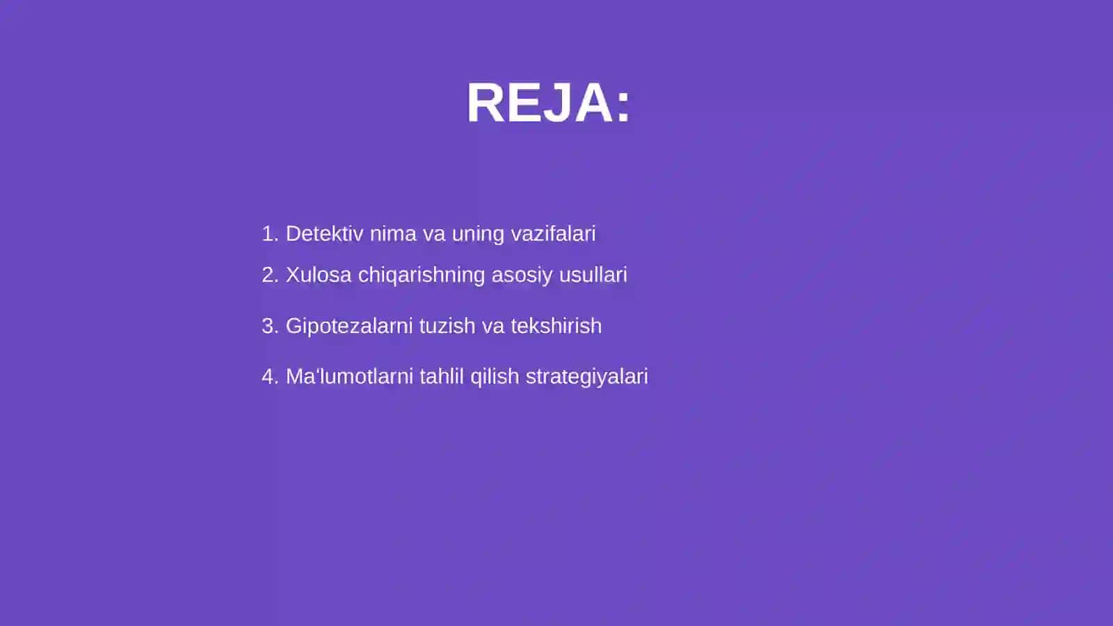 Detektiv xulosa chiqarish 2