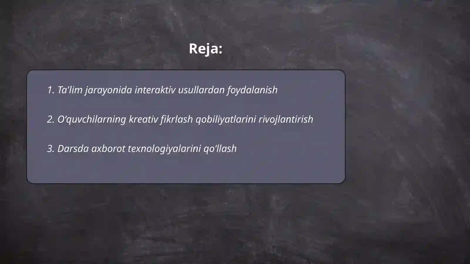 Ta'lim metodlari va vositalari 2