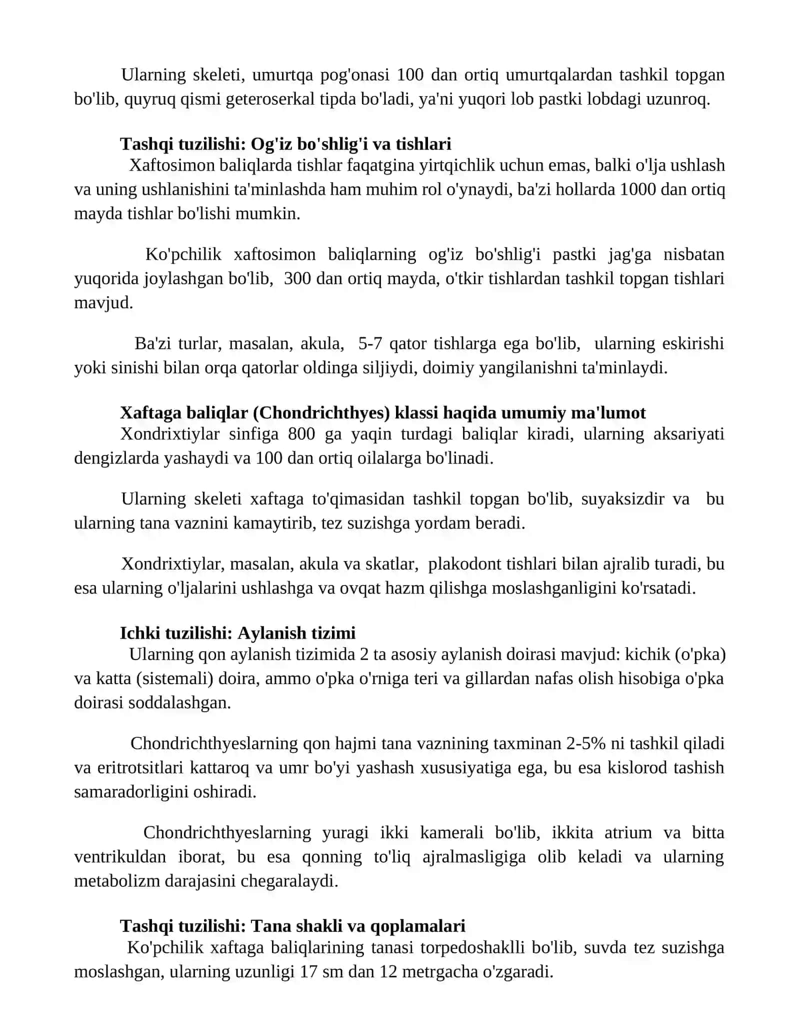Tog‘ayli baliqlar (Chondrichthyes) sinfi 2