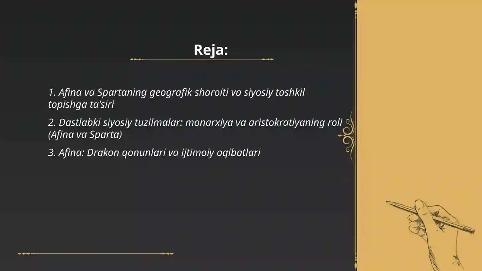 Qadimgi Afina va Sparta davlatlarining tashkil topishi ijtimoiy va davlat 2