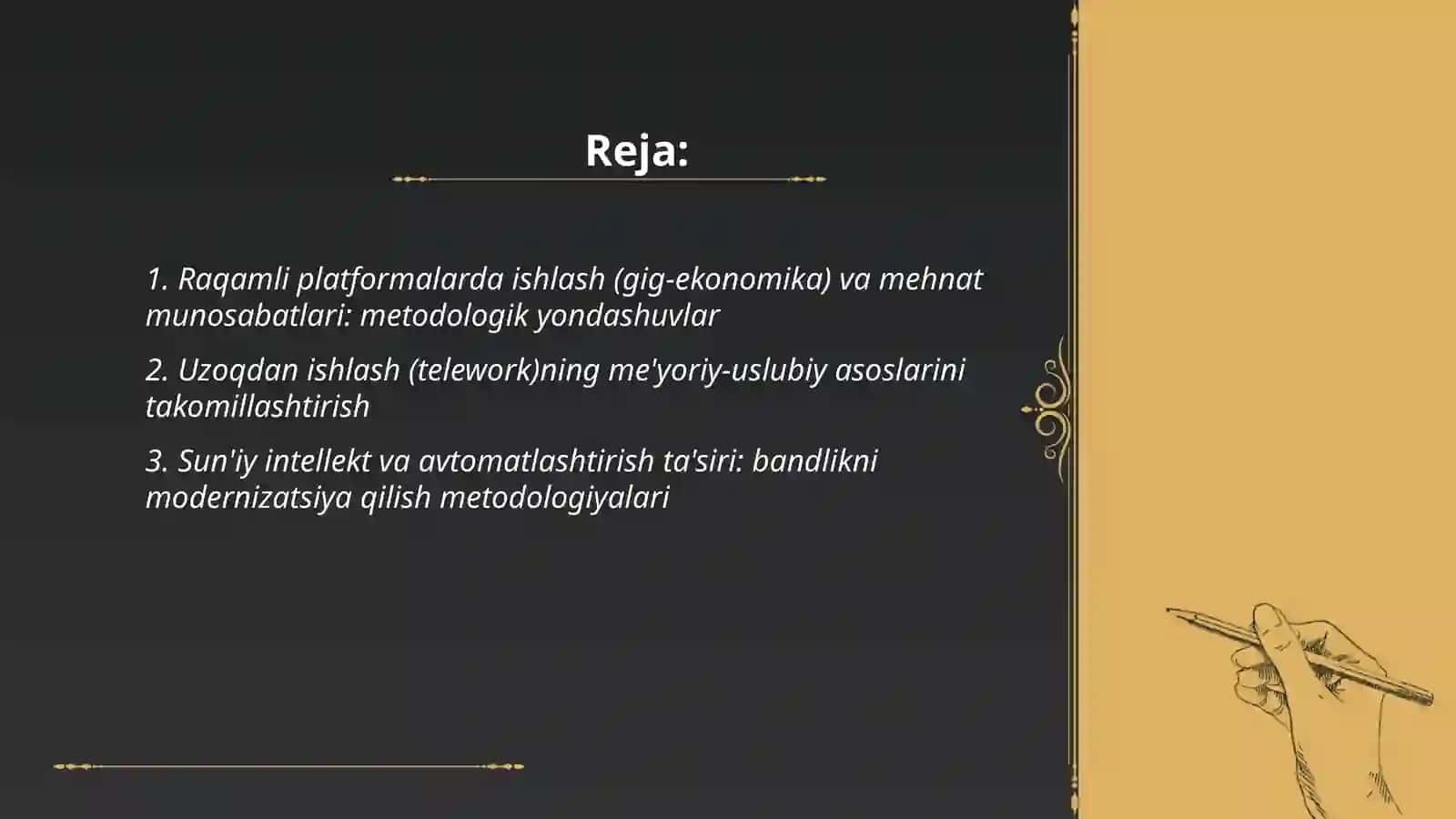 Raqamli iqtisodiyot sharoitida bandlikning zamonaviy shakllarini joriy etish metodologik-uslubiy asoslarini takomillashtirish 2