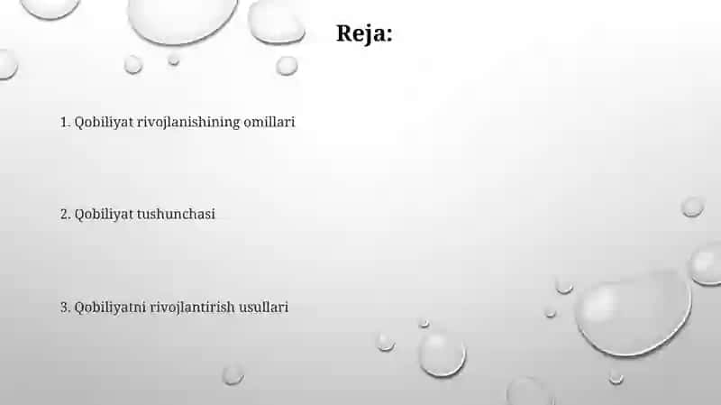 Qobiliyat va uning rivojlanishi 2