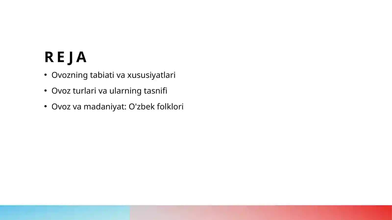 Ovoz va uning turlari 2