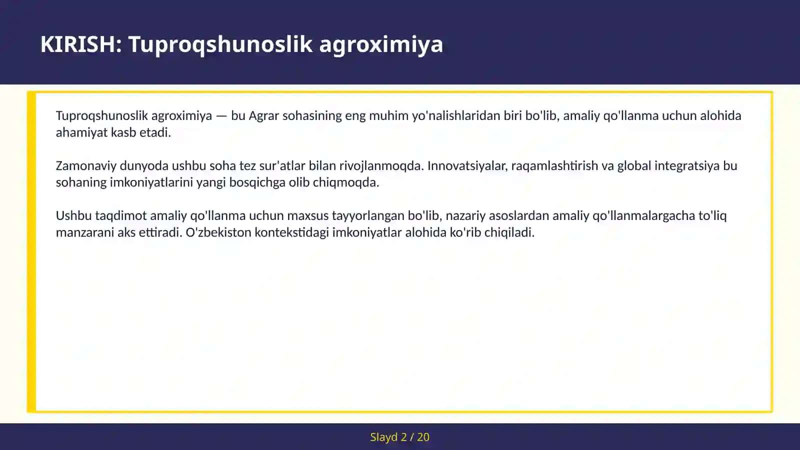 Тупроқшунослик агрохимия 2