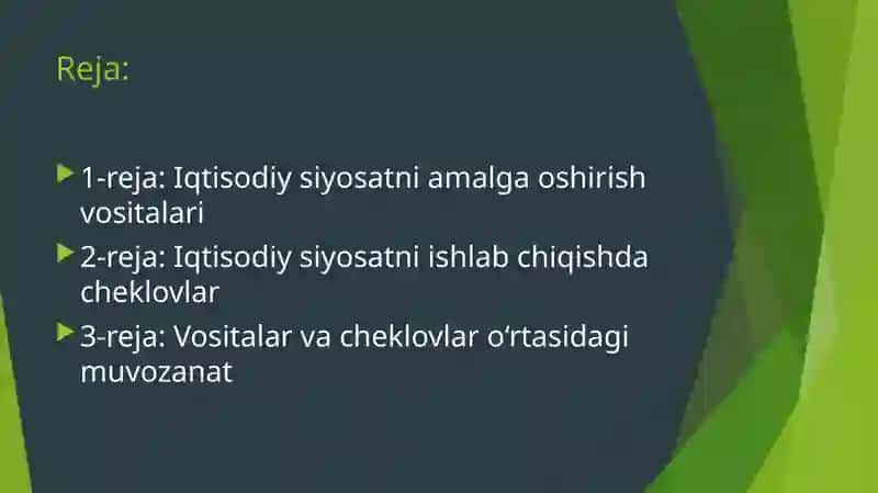 Iqtisodiysiyosatniishlabchiqarishdavositalarvacheklovlar 2