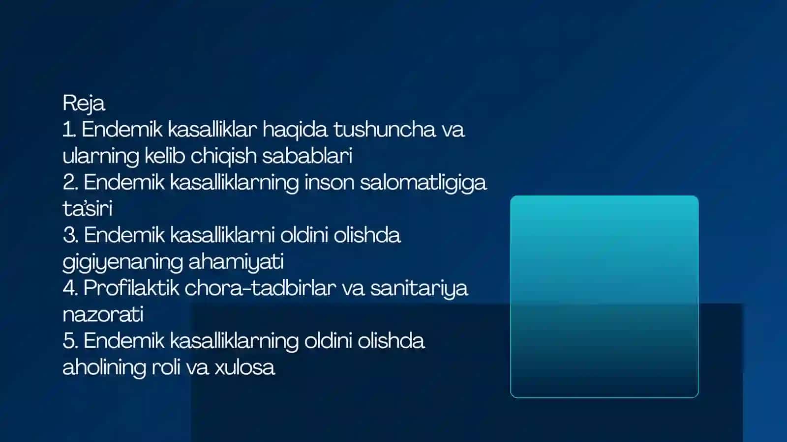Endemik kasalliklarni oldini olishning gigiyenik asoslari 2
