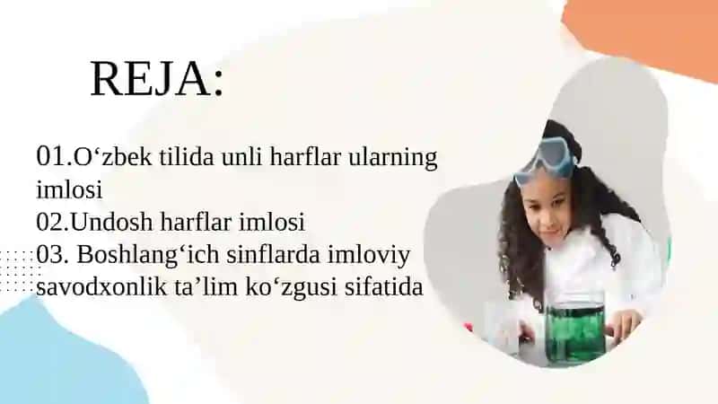 О‘zbektilida unli va undosh harflar imlosi 2