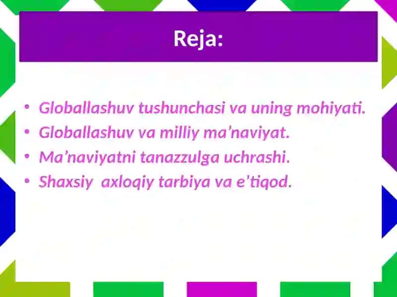 Globallashuv jarayonida ma’nviy tanazzul xodisasi va uning axloqiy asoslari 2
