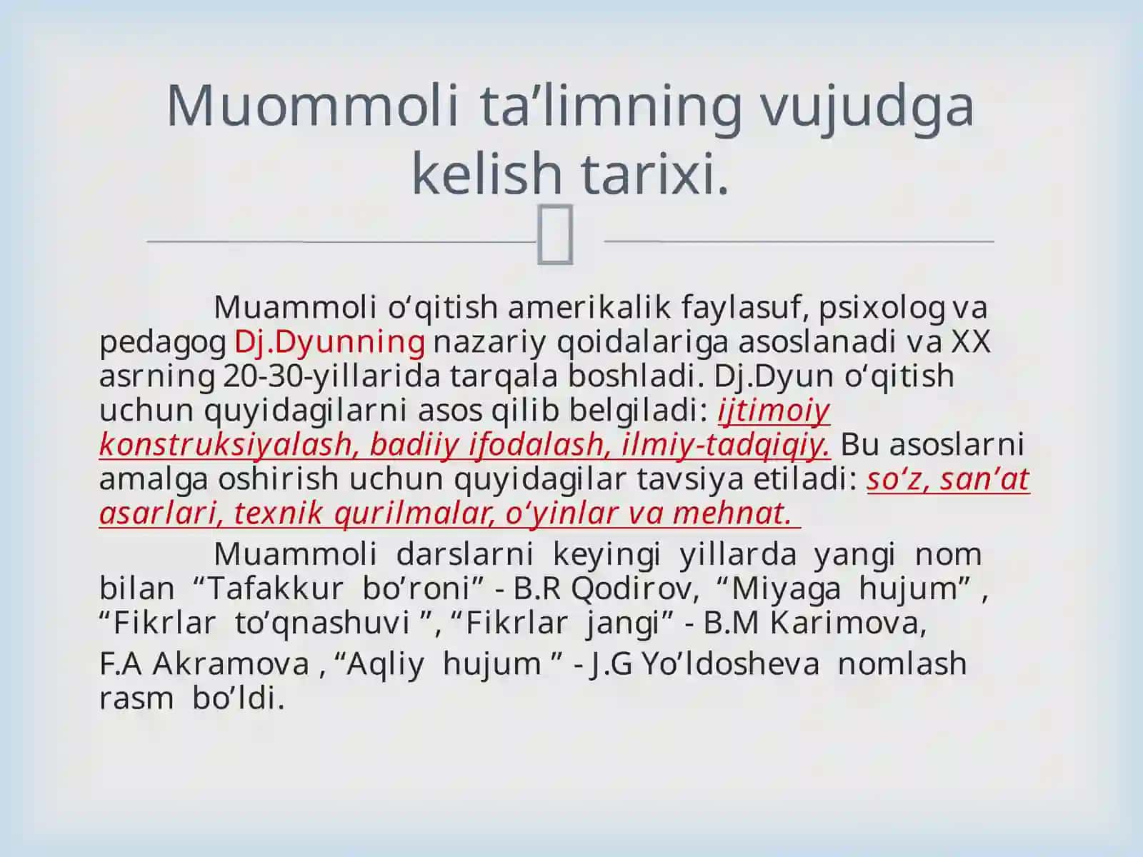 Muammoli ta’lim texnologiyalari 2