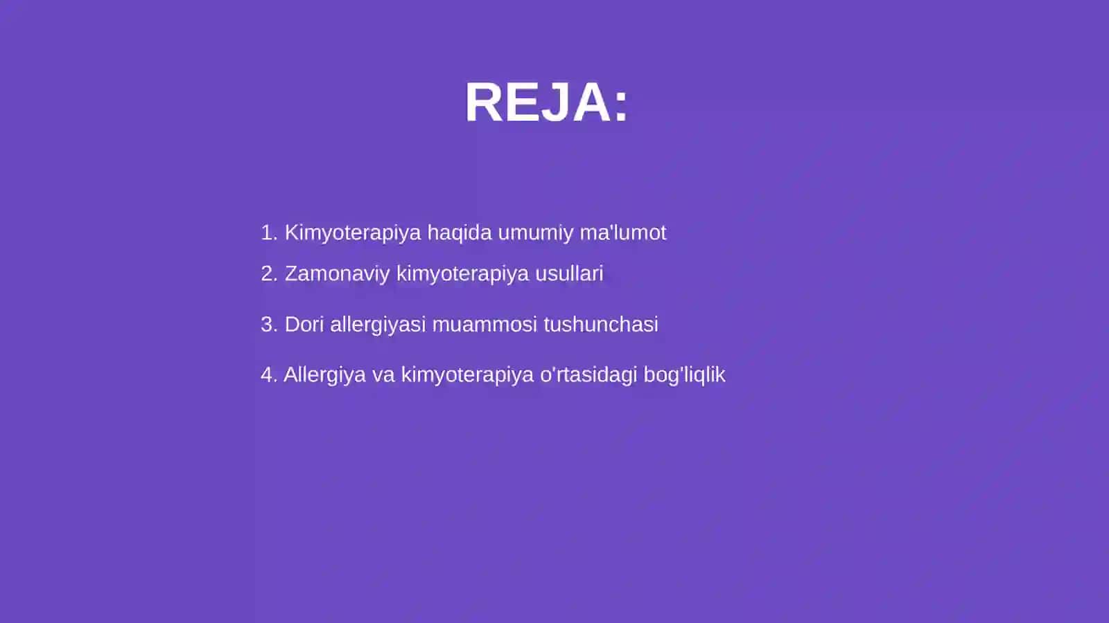 Kimyoterapiyaning zamonaviy usullari 2
