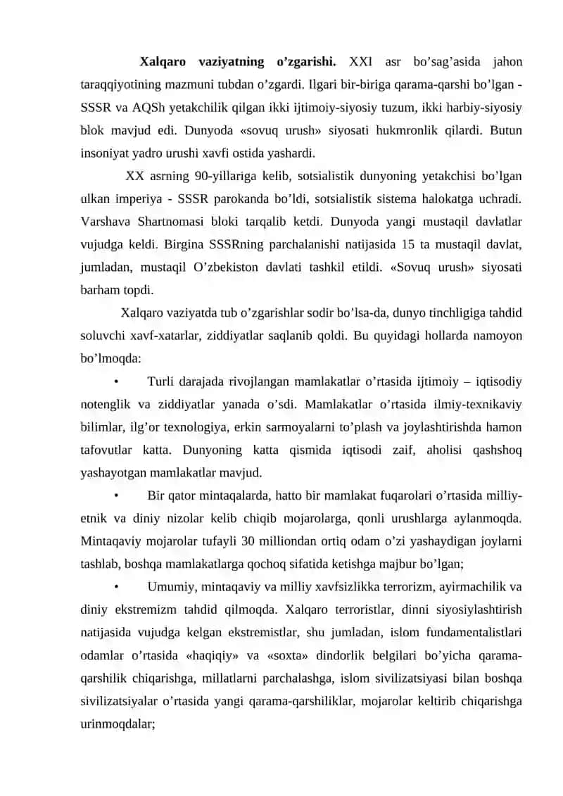 Xalqaro tashkilotlar bilan hamkorlik aloqalari 2