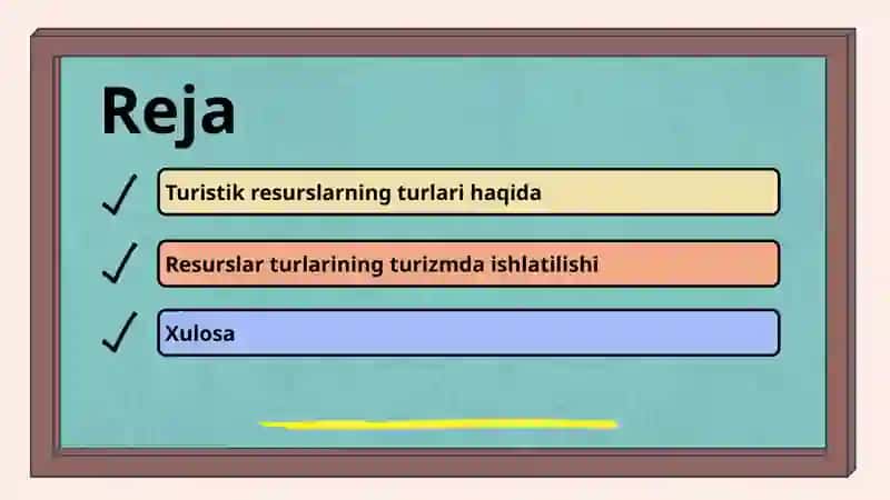 Turistik resurslarning turlari 2