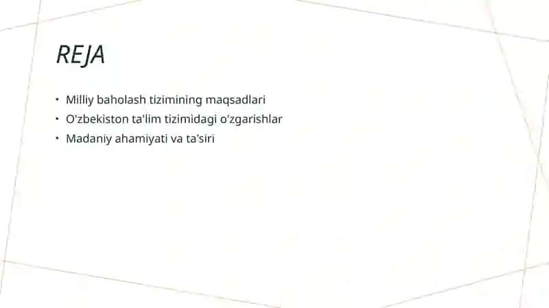 O'zbekistonda milliy baholash tizimining yaratilishi 2