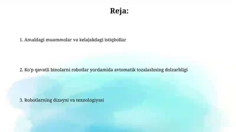 Ko'p qavatli binolarni robotlar yordamida avtomatik tozalash 2