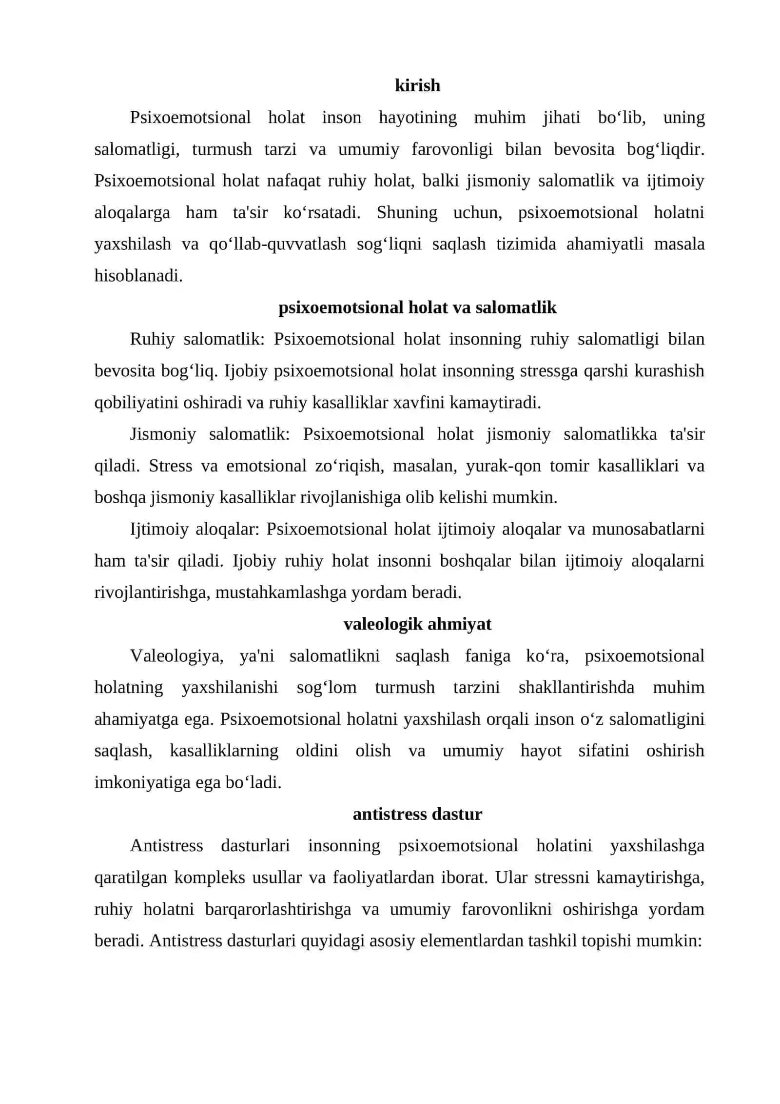 Psixoemotsional Holatning Roli va Valeologik Ahamiyati 2