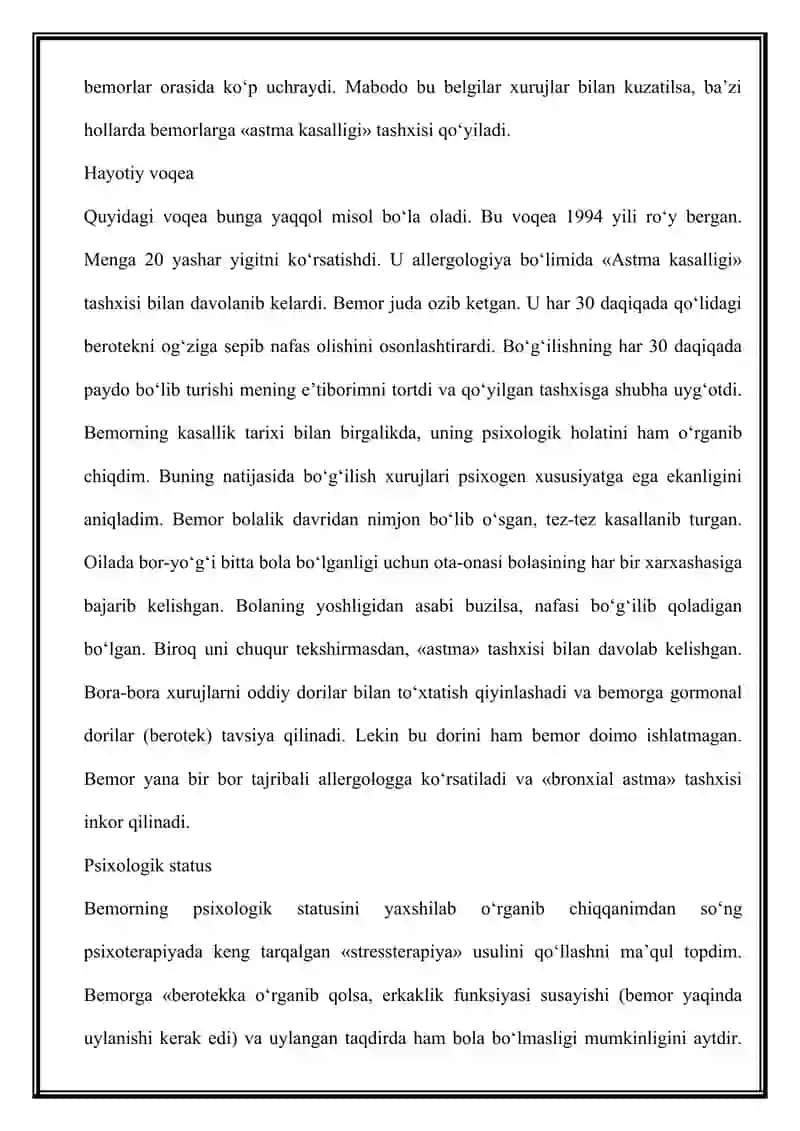 Psixosomatik Tibbiyot: Psixosomatik Sindromlar 2