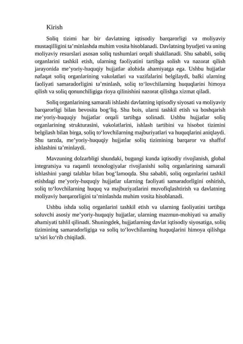 Soliq organlarining tushunchasi va vazifalari 2