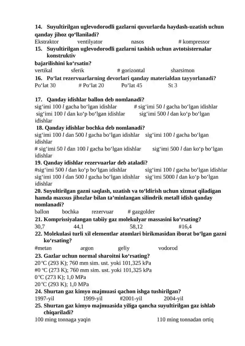 Suyultirilgan uglevodorodli gazlar 2