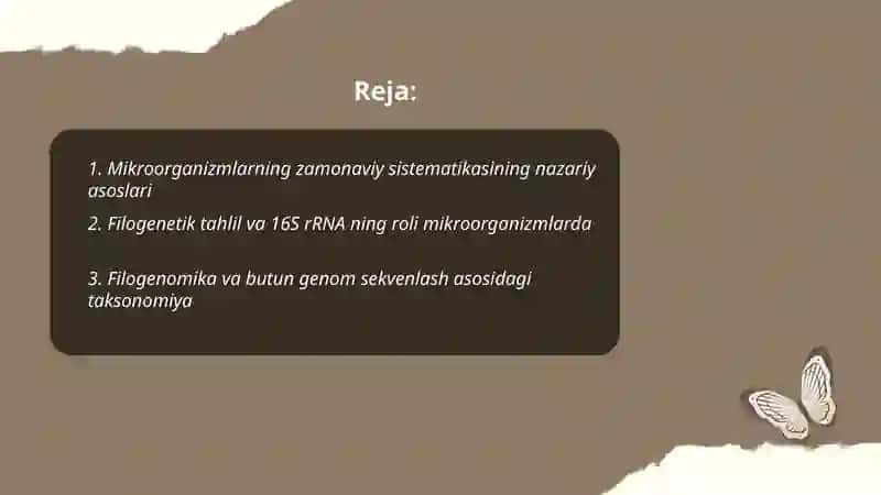 Mikroorganizmlarning zamonaviy sistematikasi 2