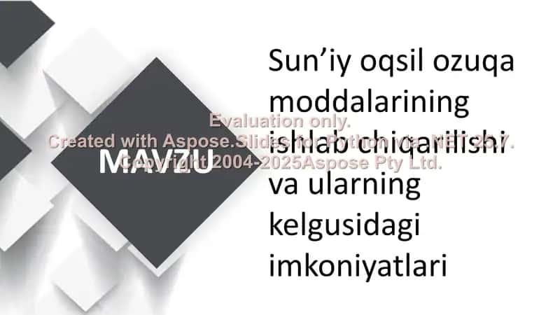 Sun'iy Oqsil Oziqa Moddalari 2