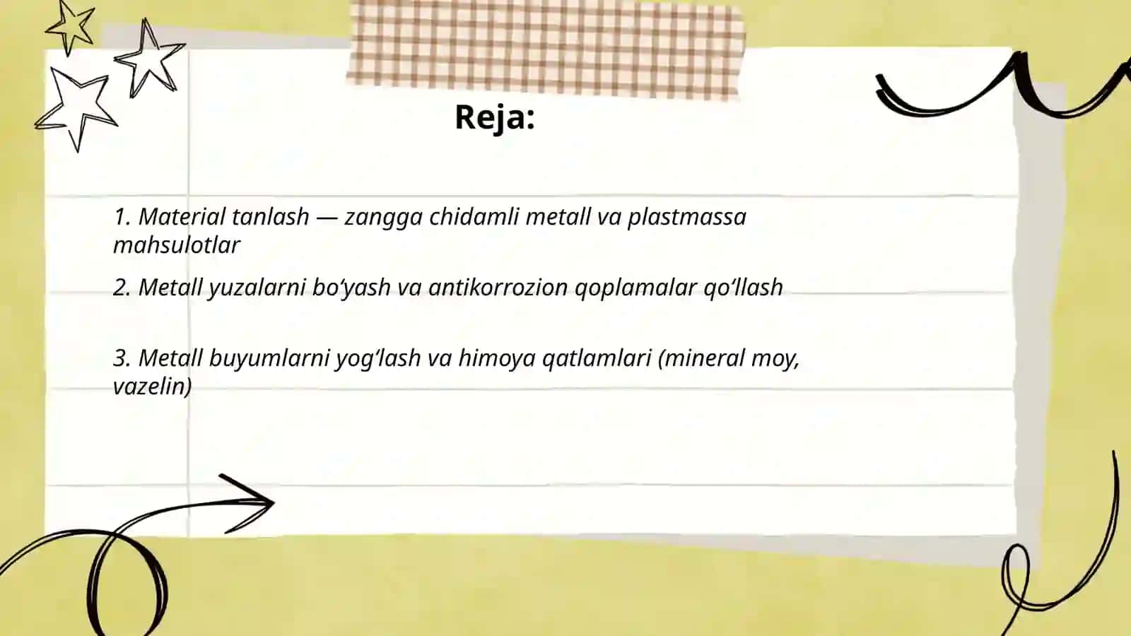 Uyda korroziyani kamaytirish yoʻllari 2