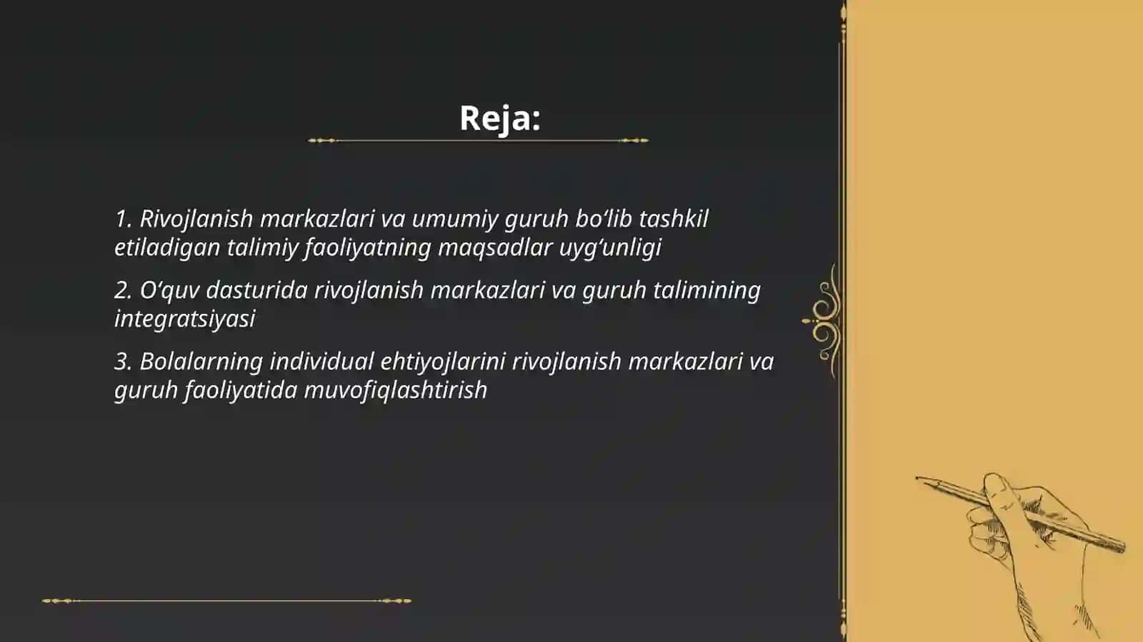 Rivojlanish markazlari va umumiy guruh boʻlib tashkil etiladigan talimiy faoliyatning bogʻlikligi 2