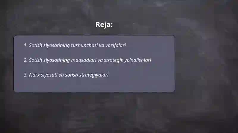 Sotish siyosati 2