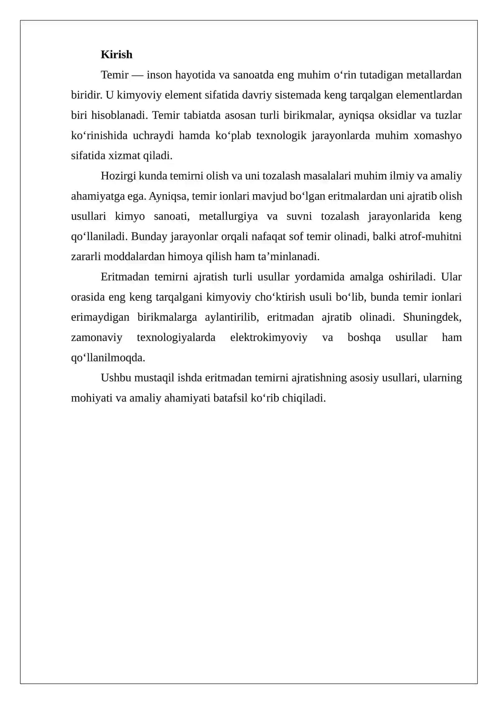 Eritmadan temirni ajratish 2