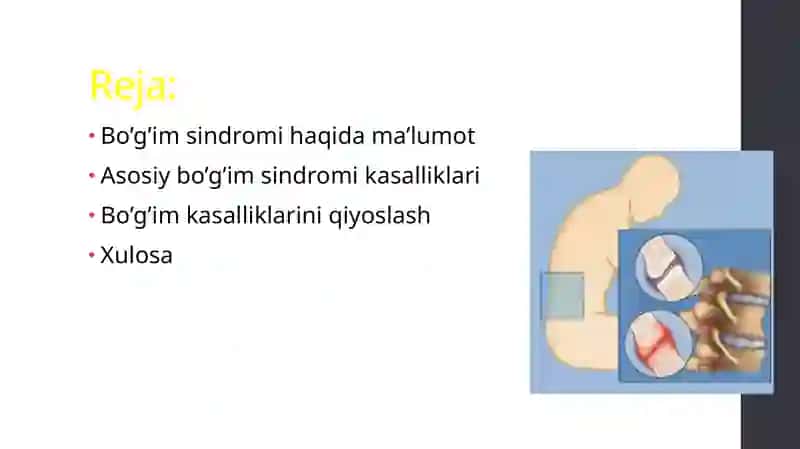 Bo'g'im Sindromi va Uning Asosiy Kasalliklari 2