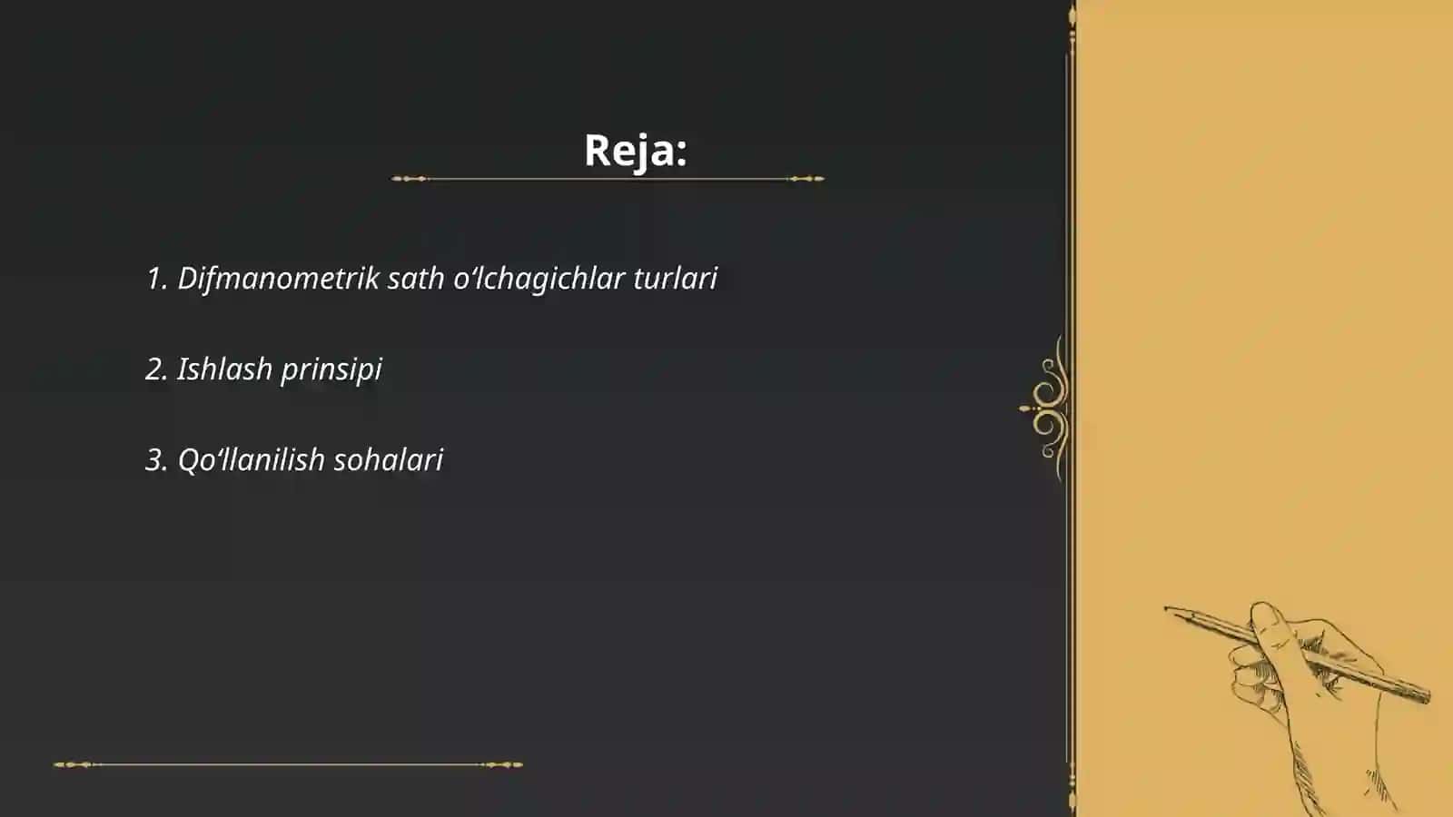 Difmanometrik sath oʻlchagichlar 2