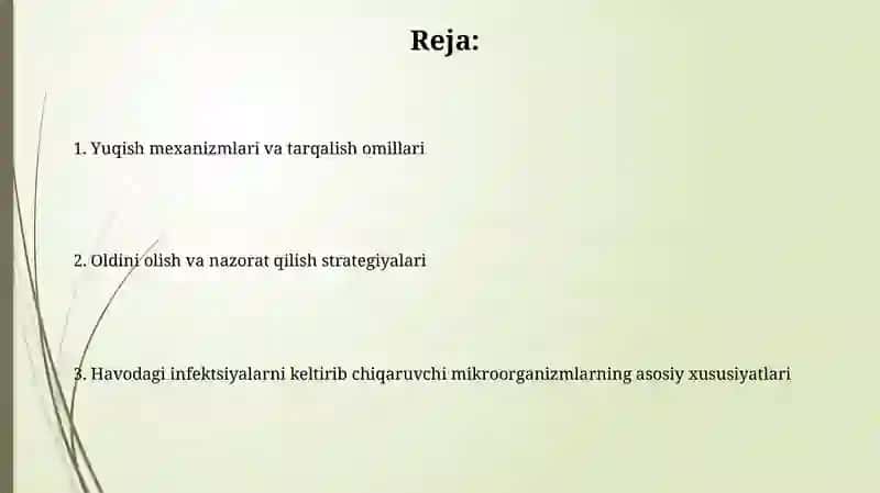 Havo-tomchi infeksiyalariga kiruvchi mikroorganizmlar xarakteriktika 2