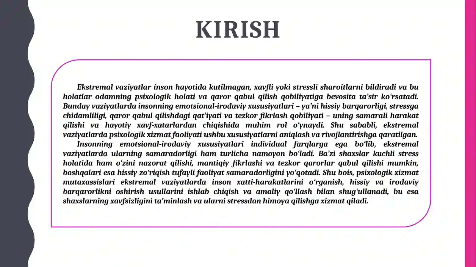 Ekstremal vaziyatlarda inson emotsional-irodaviy xususiyatlarining o‘rni 2