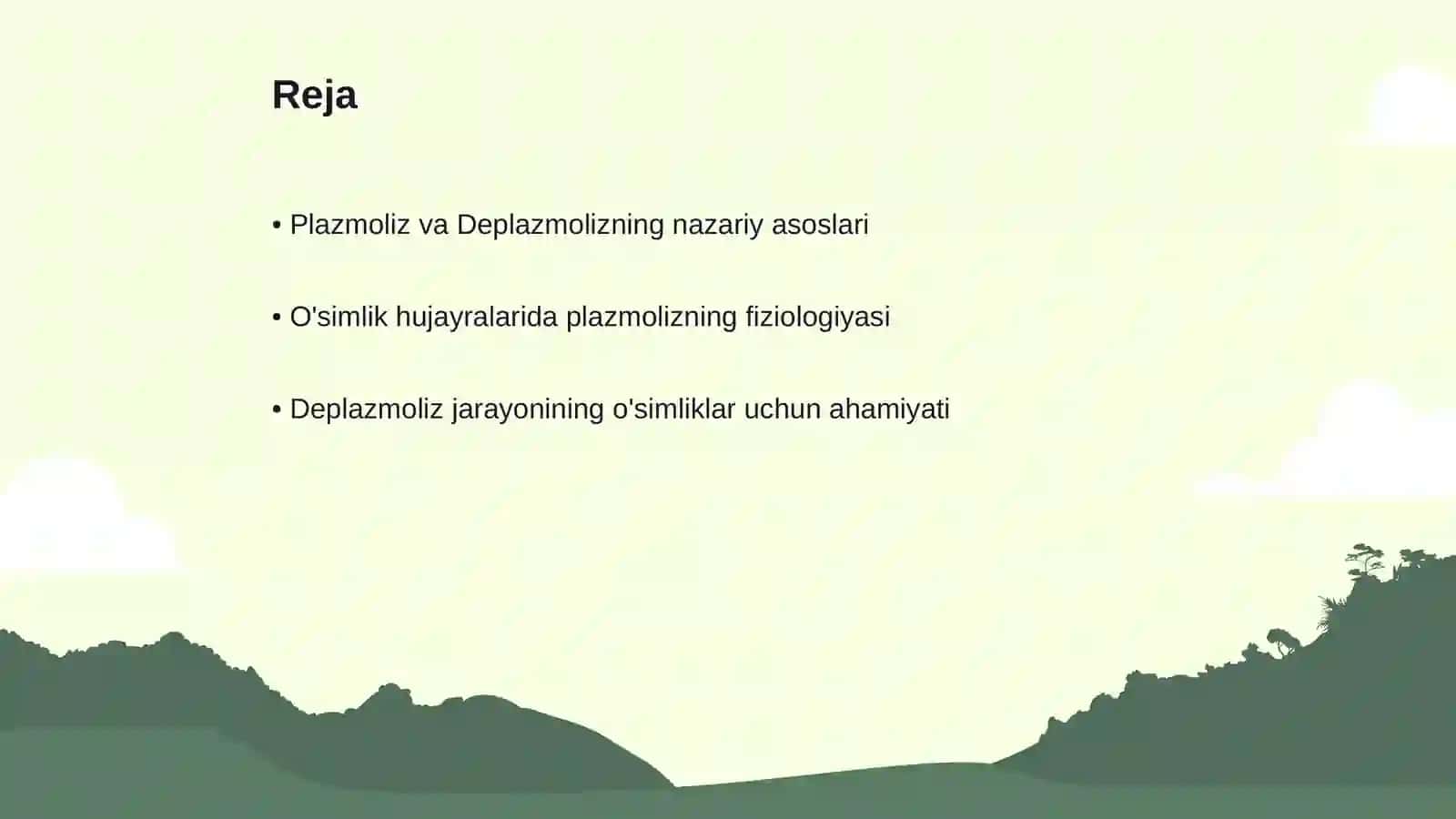O'simlik hujayralarida plazmoliz va deplazmoliz 2