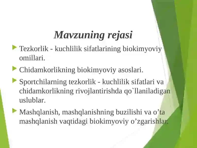 Sportchilarning tezkorlik-kuchlilik sifatlari va chidamkorligining biokimyoviy asoslari 2
