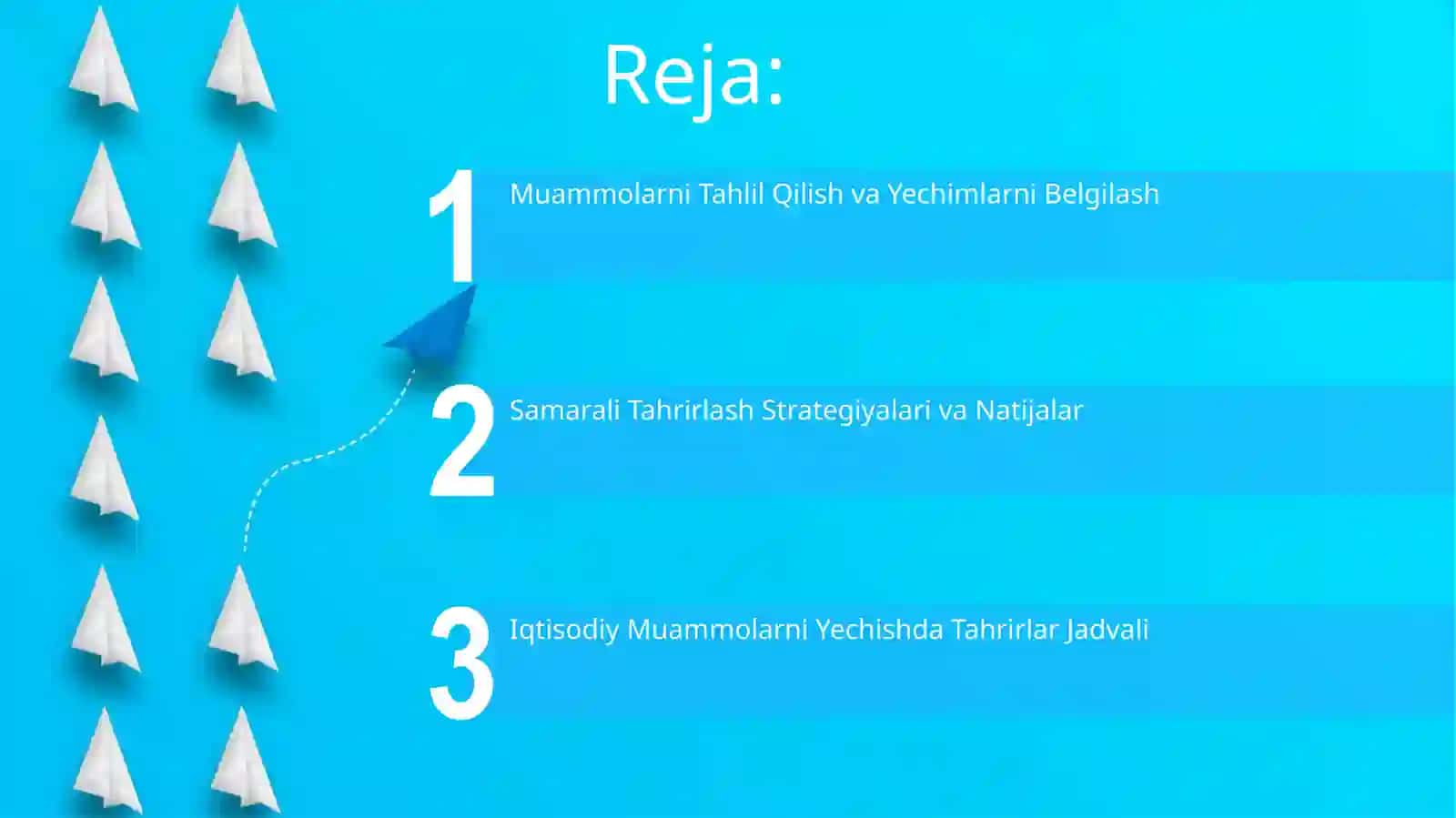 Jadval redaktorlardan iqtisodiy masalalarni yechish jarayonida foydalanish 2