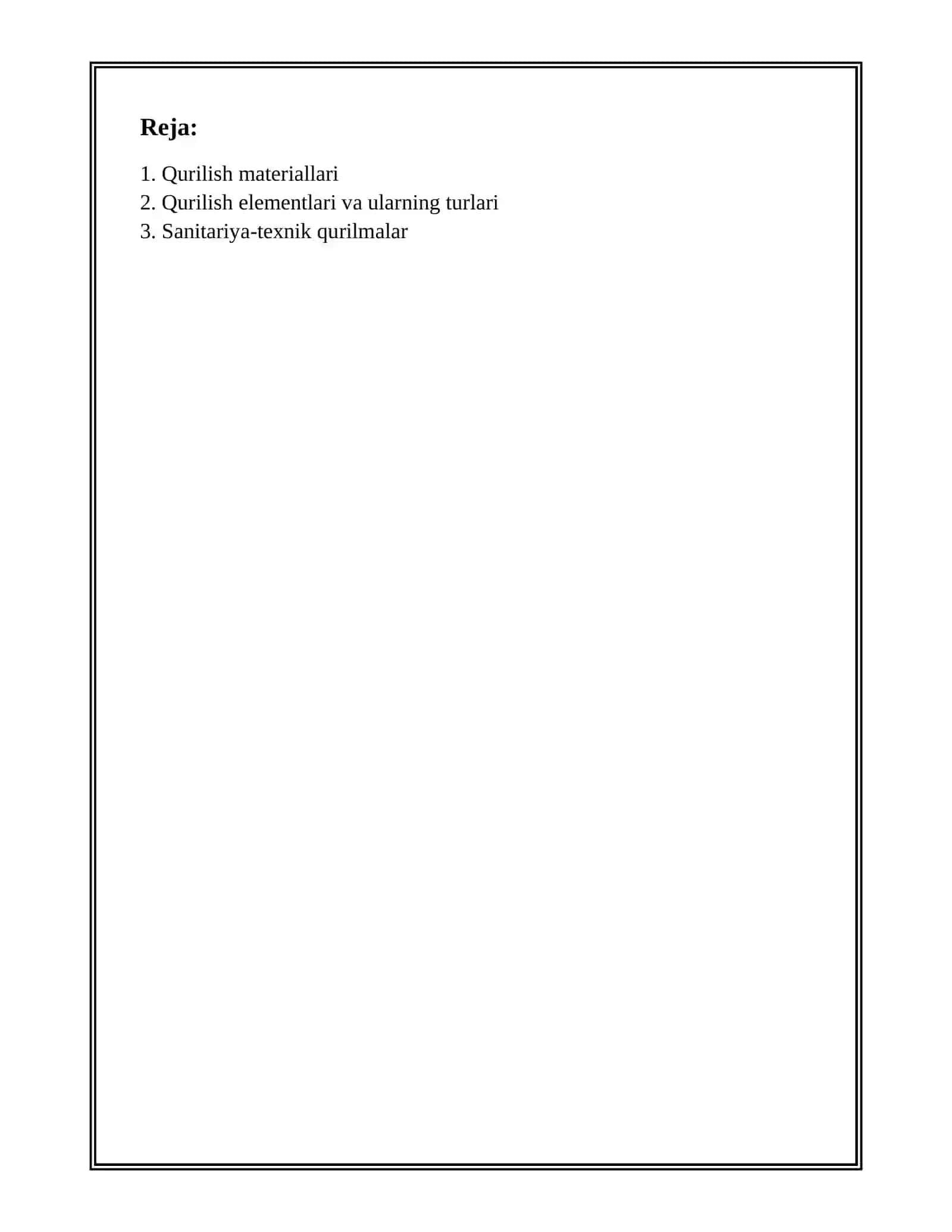 Qurilish elementlari va sanitariya-texnik qurilmalarning an'anaviy grafiik tasvirlari 2