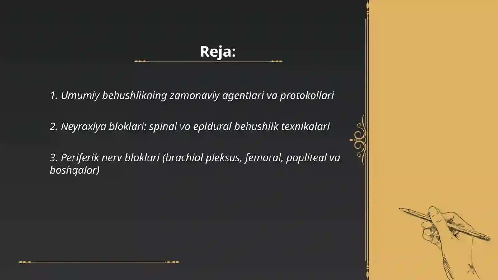 Zamonaviy og'riqsizlantirish usullari 2