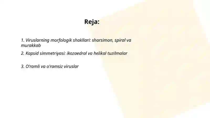 Viruslarning shakli guruhlari va sistematikasi 2