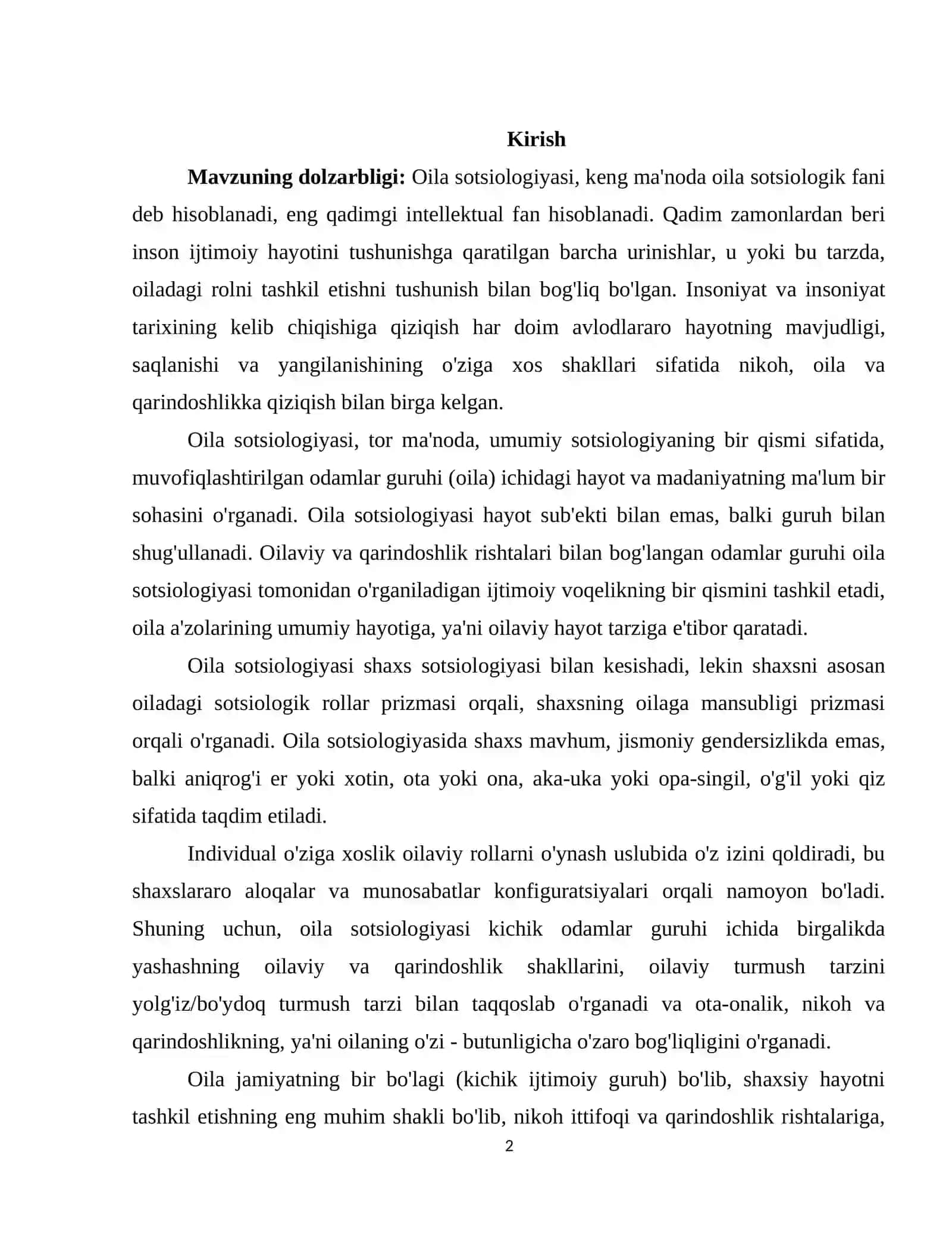 ZAMONAVIY OILA SOTSIOLOGIYASINING ZAMONAVIY KONSEPSIYALARI VA PARADIGMALARI 2