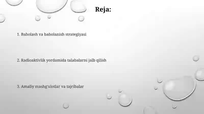 Radioktivlik xodisasi mavzusida o'qitish metodikasi 2
