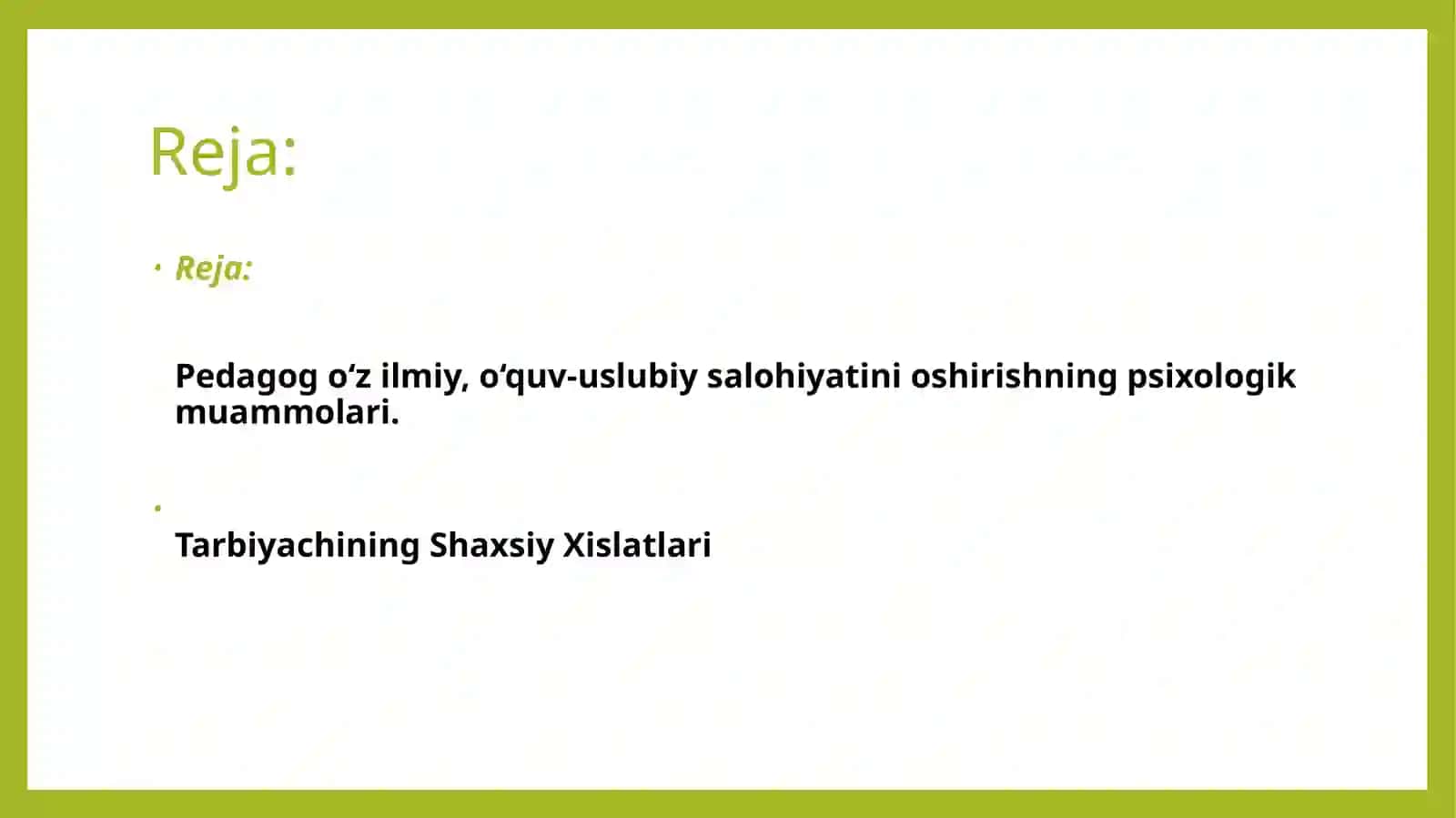 PEDAGOG O’Z ILMIY O’QUV-USLUBIY SALOHIYATINI OSHIRISHDA PSIXOLOGIK MUAMOLAR 2