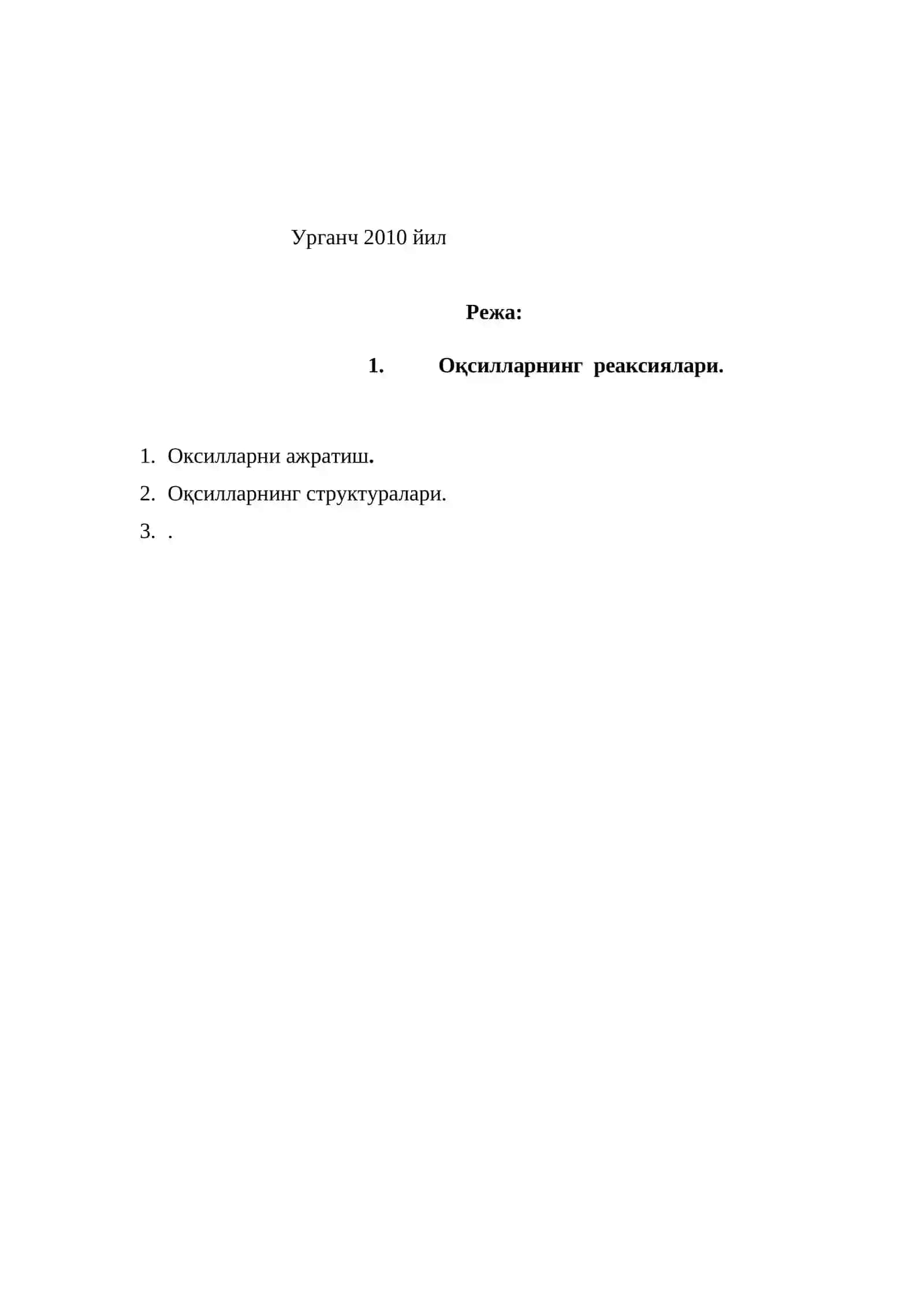 Oksilarni kimyoviy xossalari 2