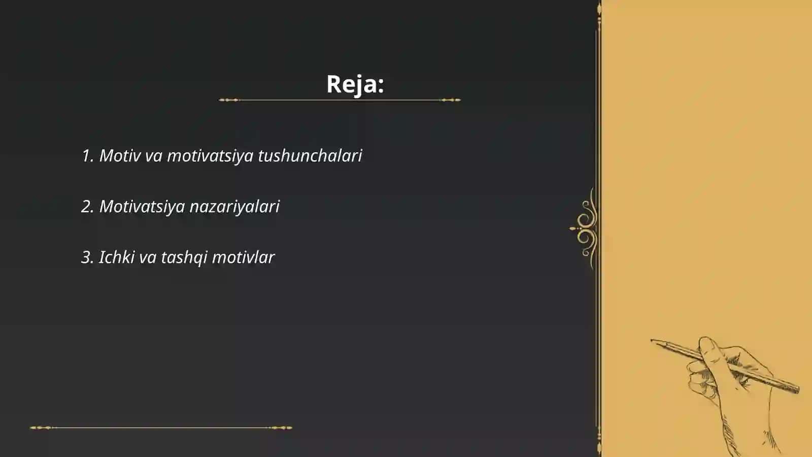 Xorij psixologiyasida motiv va motivatsiya muammosi 2