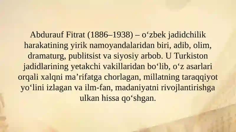 Abdurauf Fitratning "Rahbari najot" risolasidagi "Baxtsiz odamlarning ikki toifasi"ga oid qarashlari 2