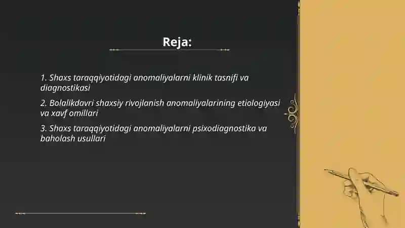 Shaxs taraqqiyotidagi anomaliyalarni psixokorreksiyalash da’volash va oldini olish 2