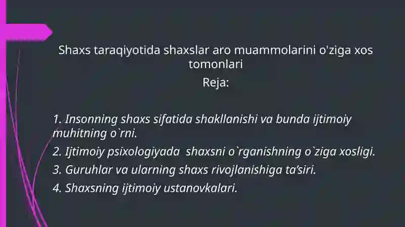 Munosabatlar Psixologiyasi 2