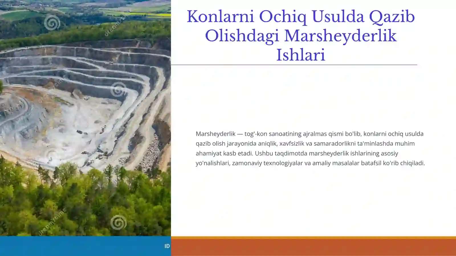 Konlarni Ochiq Usulda Qazib Olishdagi Marsheyderlik Ishlari 2
