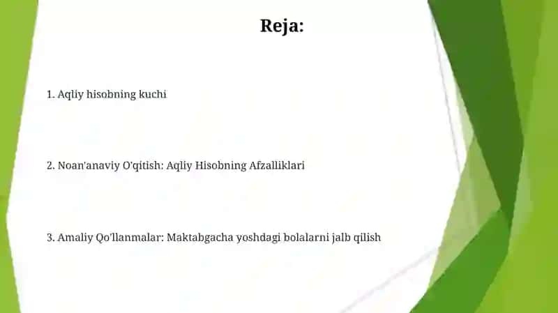 Mental matematika maktabgacha yoshdagi bolalarga ogʻizaki sanashga oʻrgatishning noanʼanaviy usuli 2
