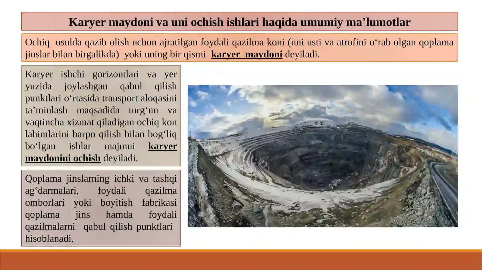 Karyer Maydoni Va Uning Parametrlari To‘g‘risida Tushunchalar 2