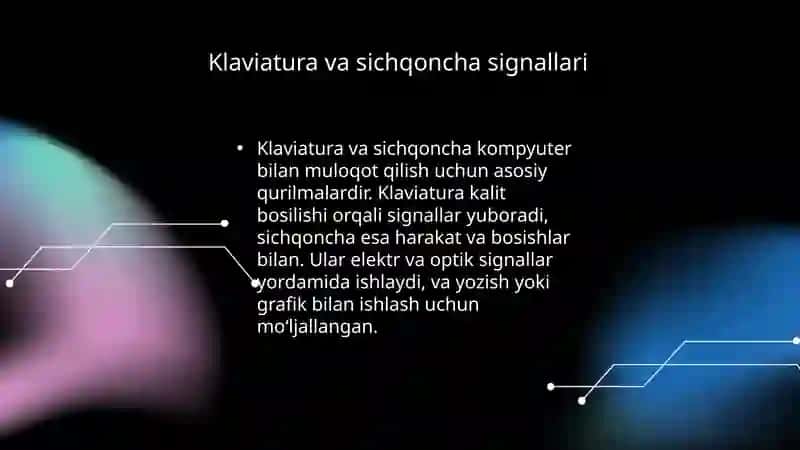 Klaviatura va sichqoncha signallari ishlashi 2